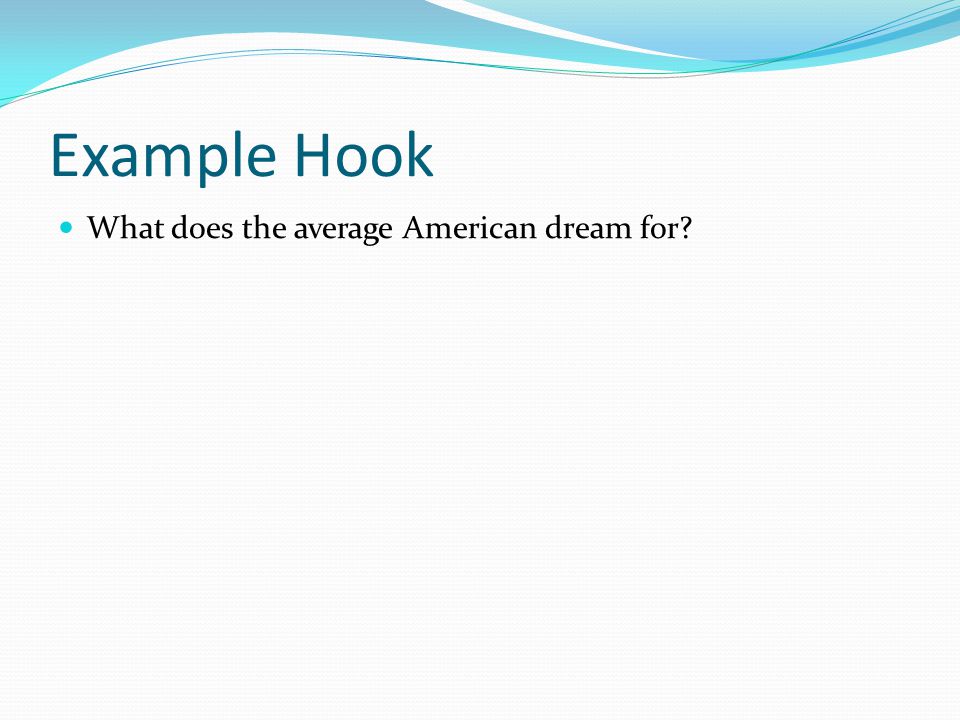 American dream thesis statement